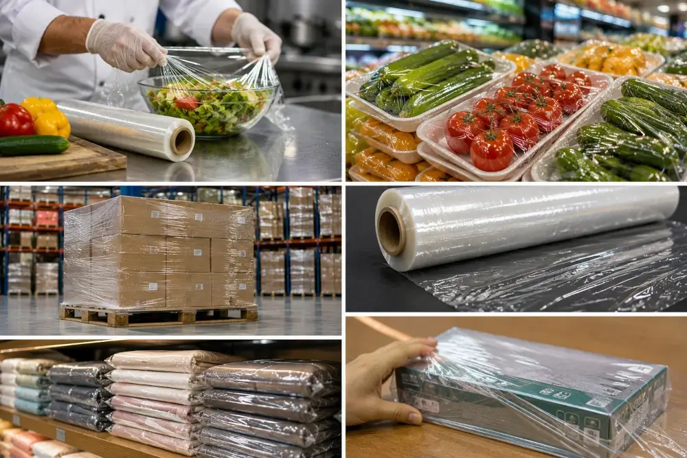 plástico vinipel aplicado en empaque comercio alimentos e industria