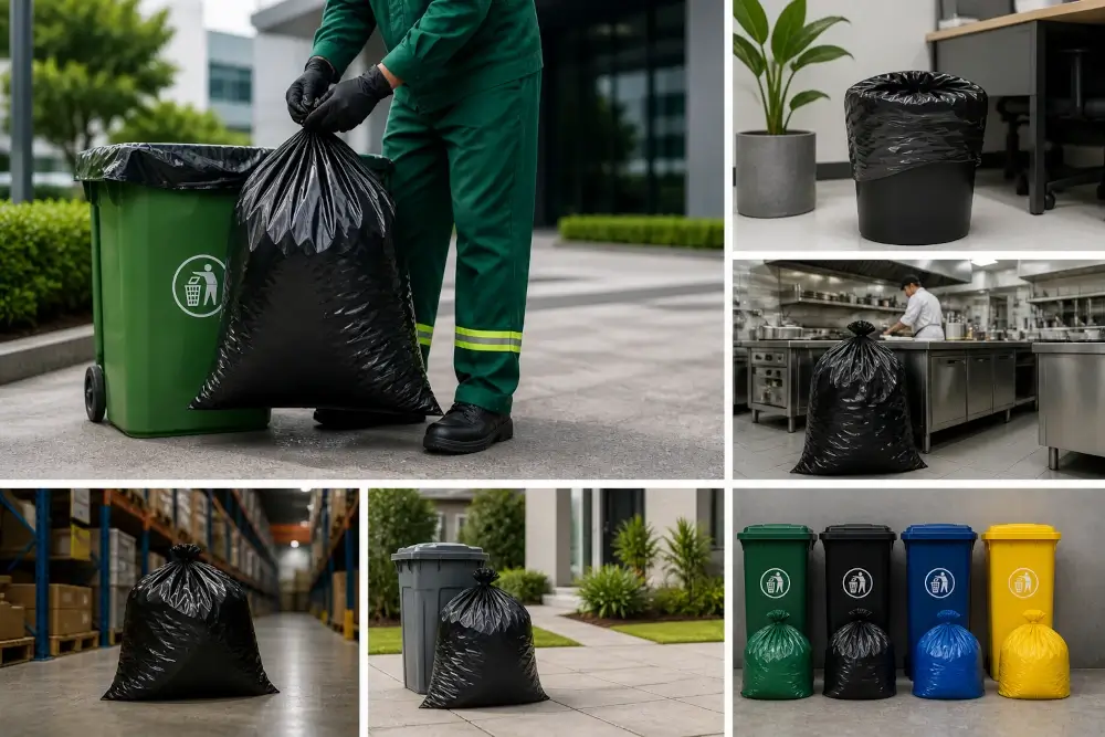 bolsas para basura utilizadas en aseo institucional comercio e industria