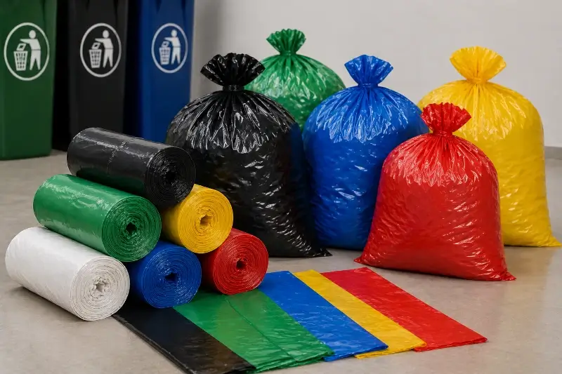 bolsas de colores para separación de residuos